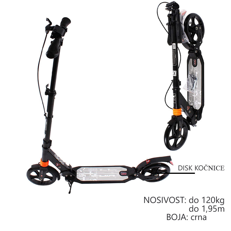 VÁROSI SZUPER ROBOGÓ NAGY KEREKEKKEL 200M TÁRCSABETÉTTEL