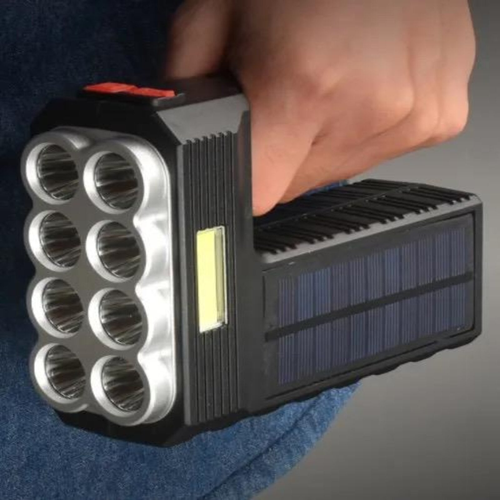 NAPELEMES KÉZI ZSEBLÁMPA 2 AZ 1-BEN