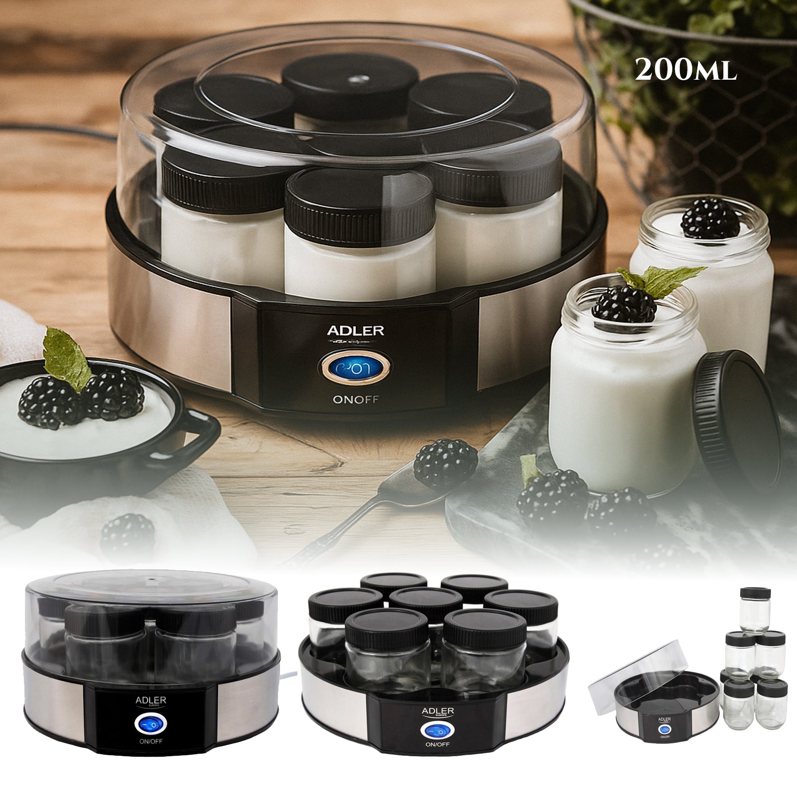 Joghurtkészítő 20W + 7 csésze