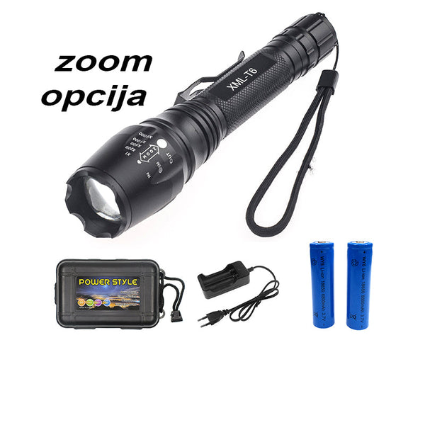 LED újratölthető zseblámpa