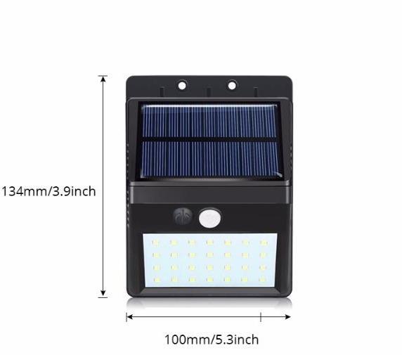 SOLAR LED LÁMPA 6W - MOZGÁSÉRZÉKELŐVEL