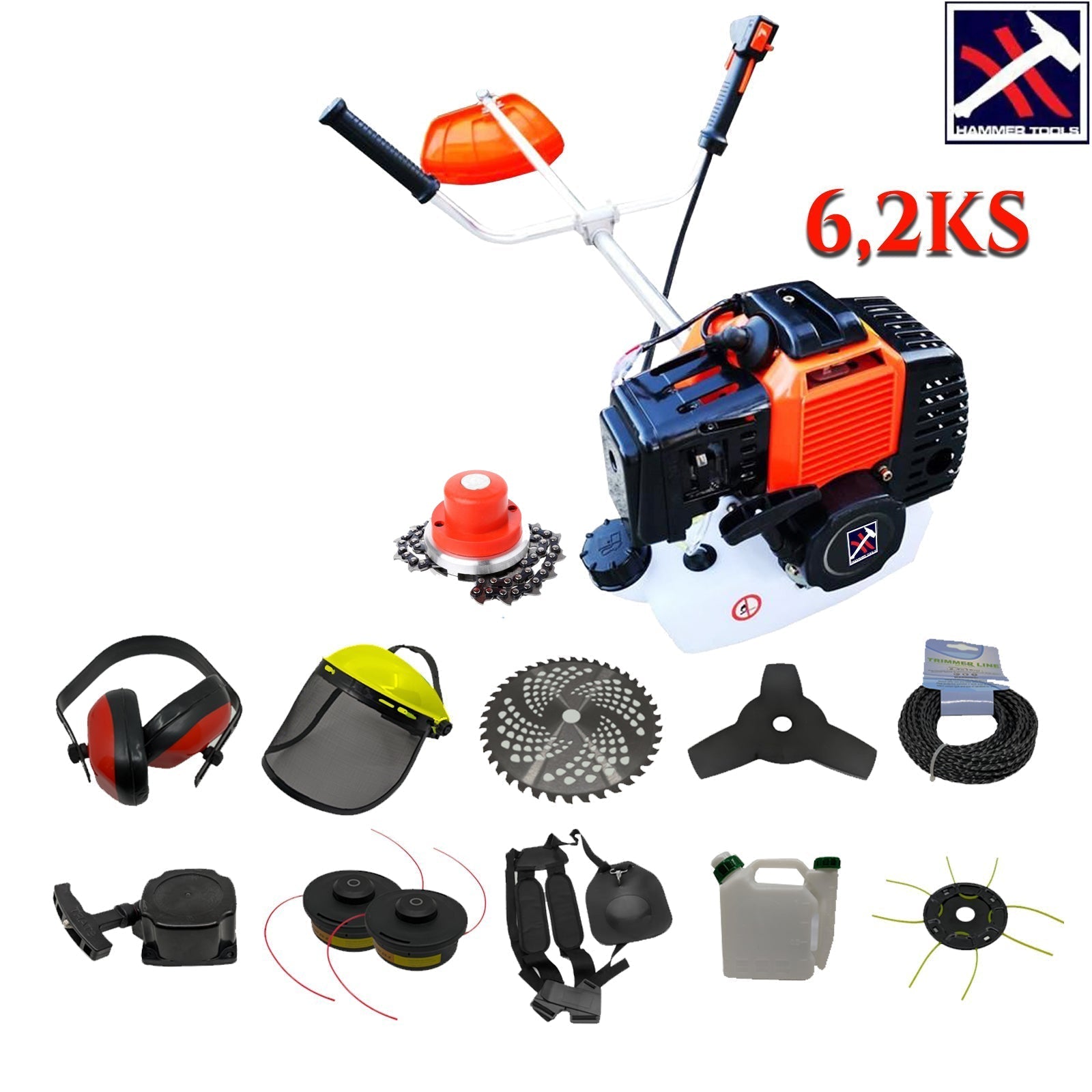 TERMINATOR TRIMMER TELJES FELSZERELTSÉGGEL 6,2 LE