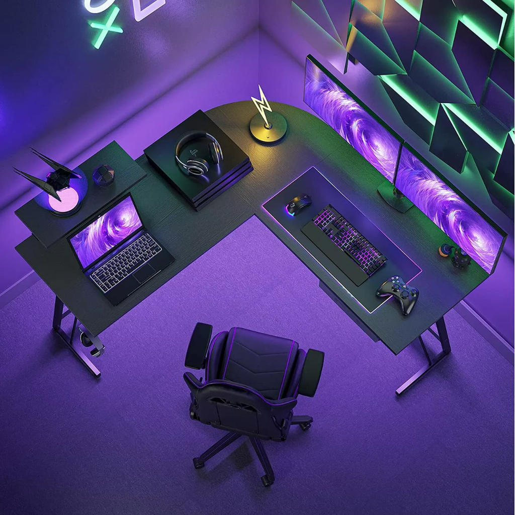 L-alakú gamer asztal