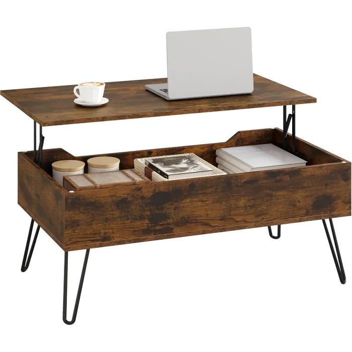 Modern felnyitható dohányzóasztal tárolóhellyel