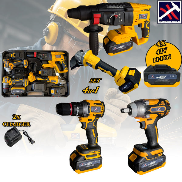 HAMMER TOOLS 4 az 1-ben Készlet - 4x42V Li-Ion