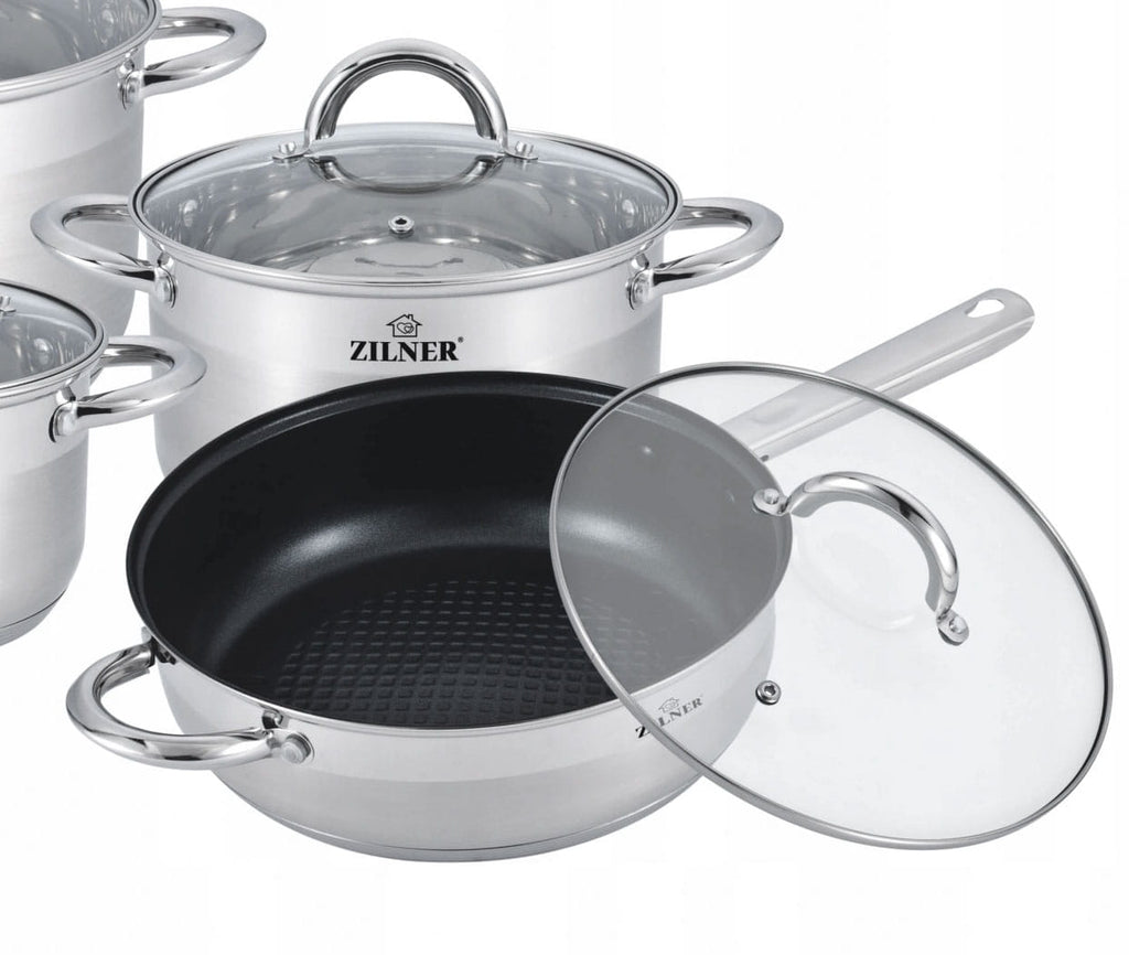 Felső rozsdamentes acél 18/10 ZILNER 12 darabos edénykészlet