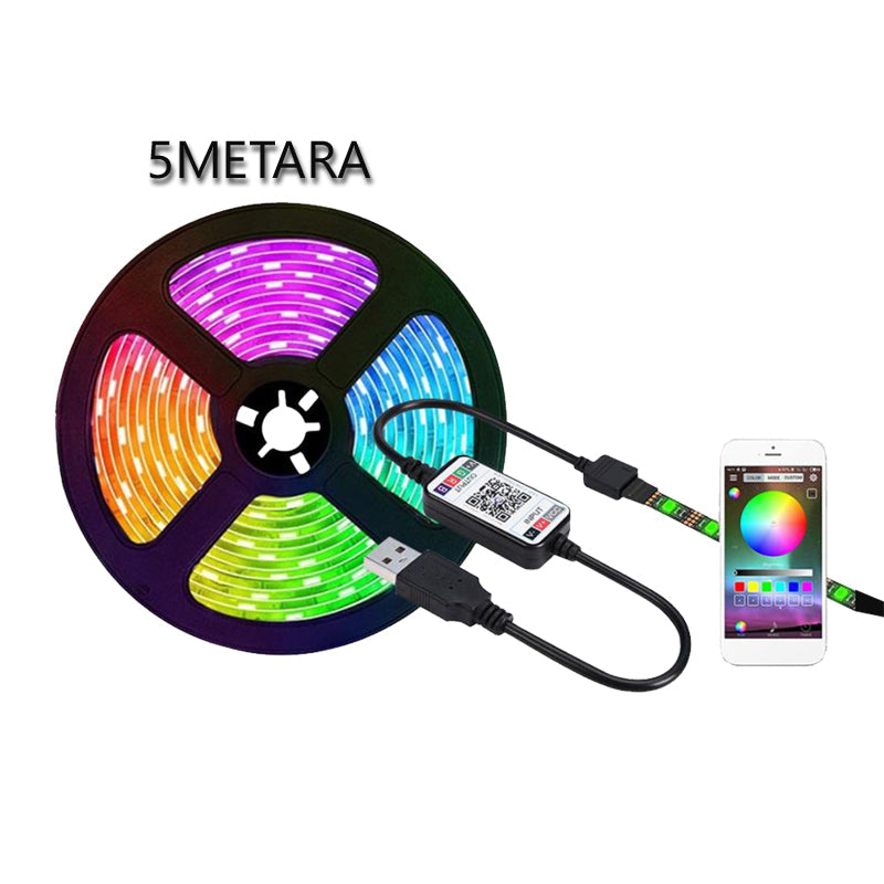 Vízálló LED-szalag 5M Bluetooth mobilvezérléssel