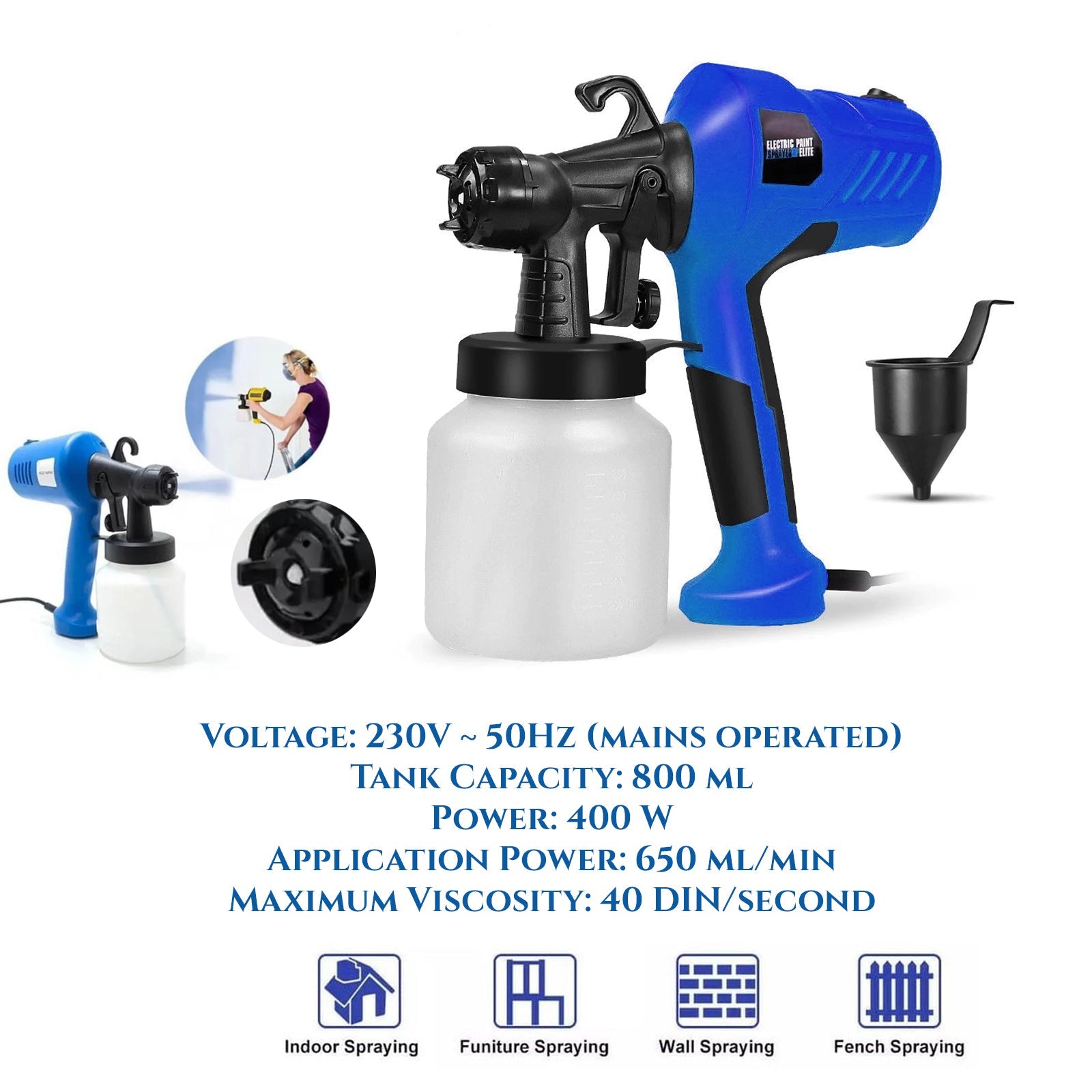 ELEKTROMOS KOMPRESSZOR FESTÉKHEZ 800ML HOSSZABBÍTÓKKAL