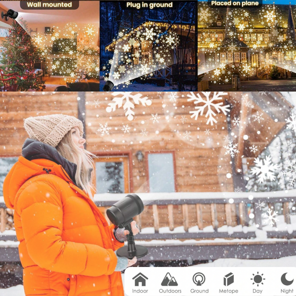 Lézerprojektor HÓ motívummal való díszítéshez