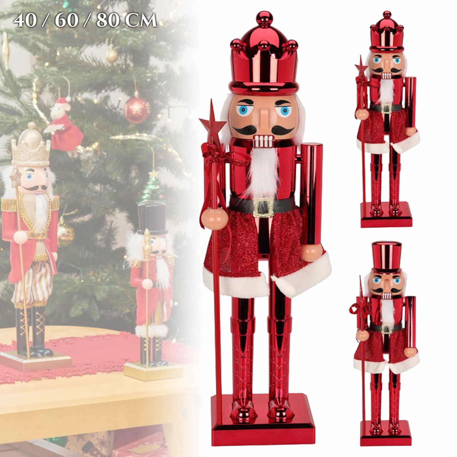 PIROS DEKORATÍV DIÓTÖRŐ 40/60/80CM