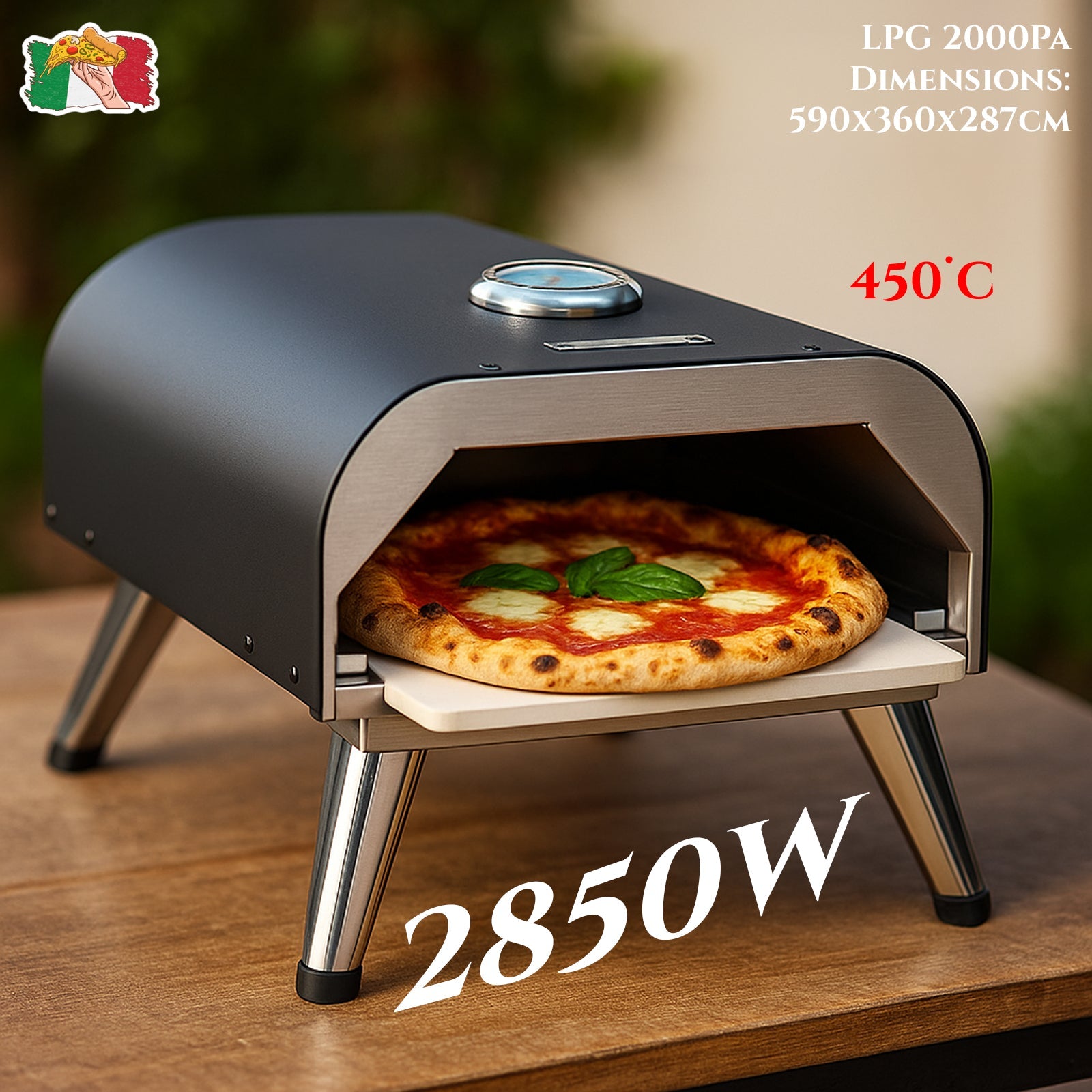 2850 W pizzakemence