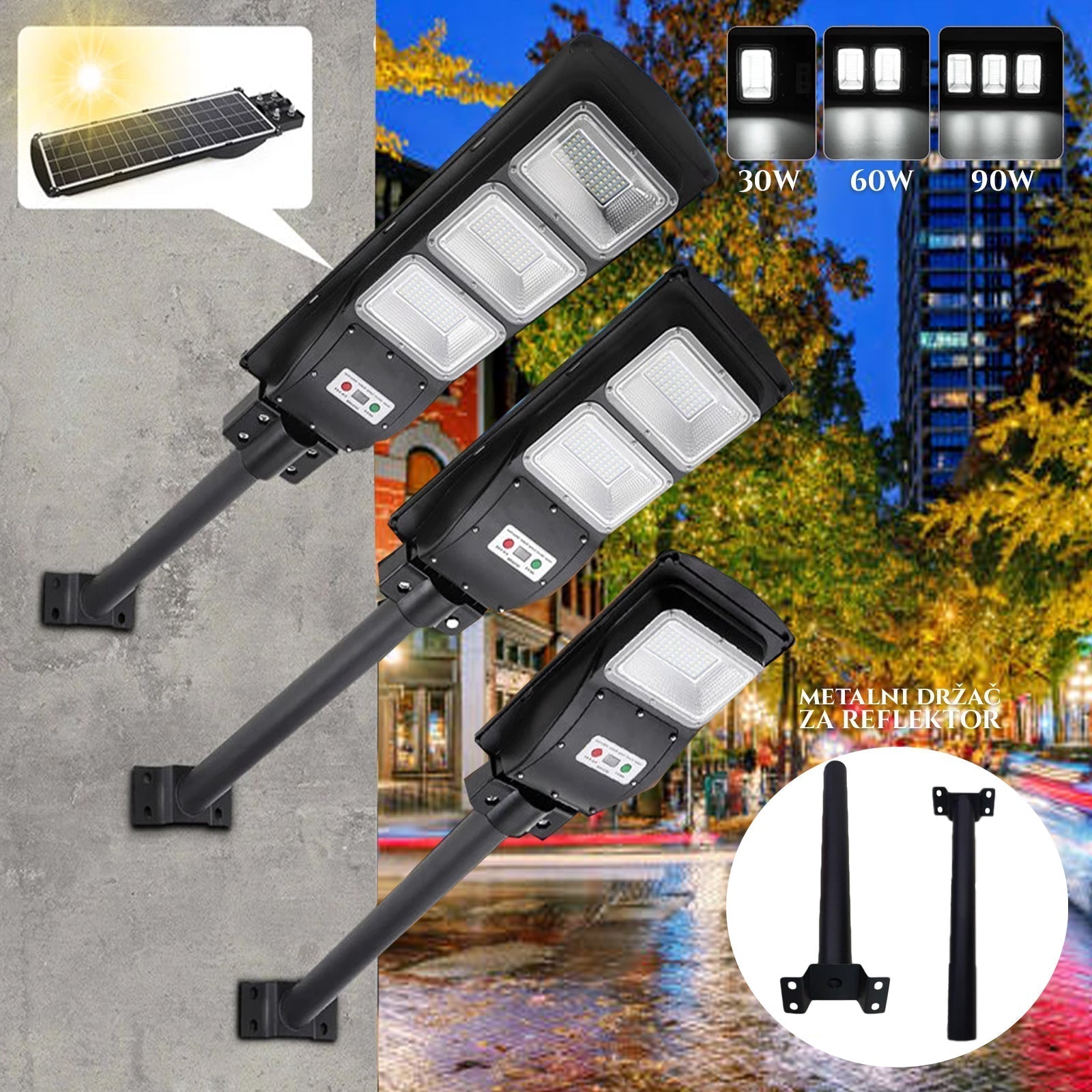 Kültéri napelemes reflektor