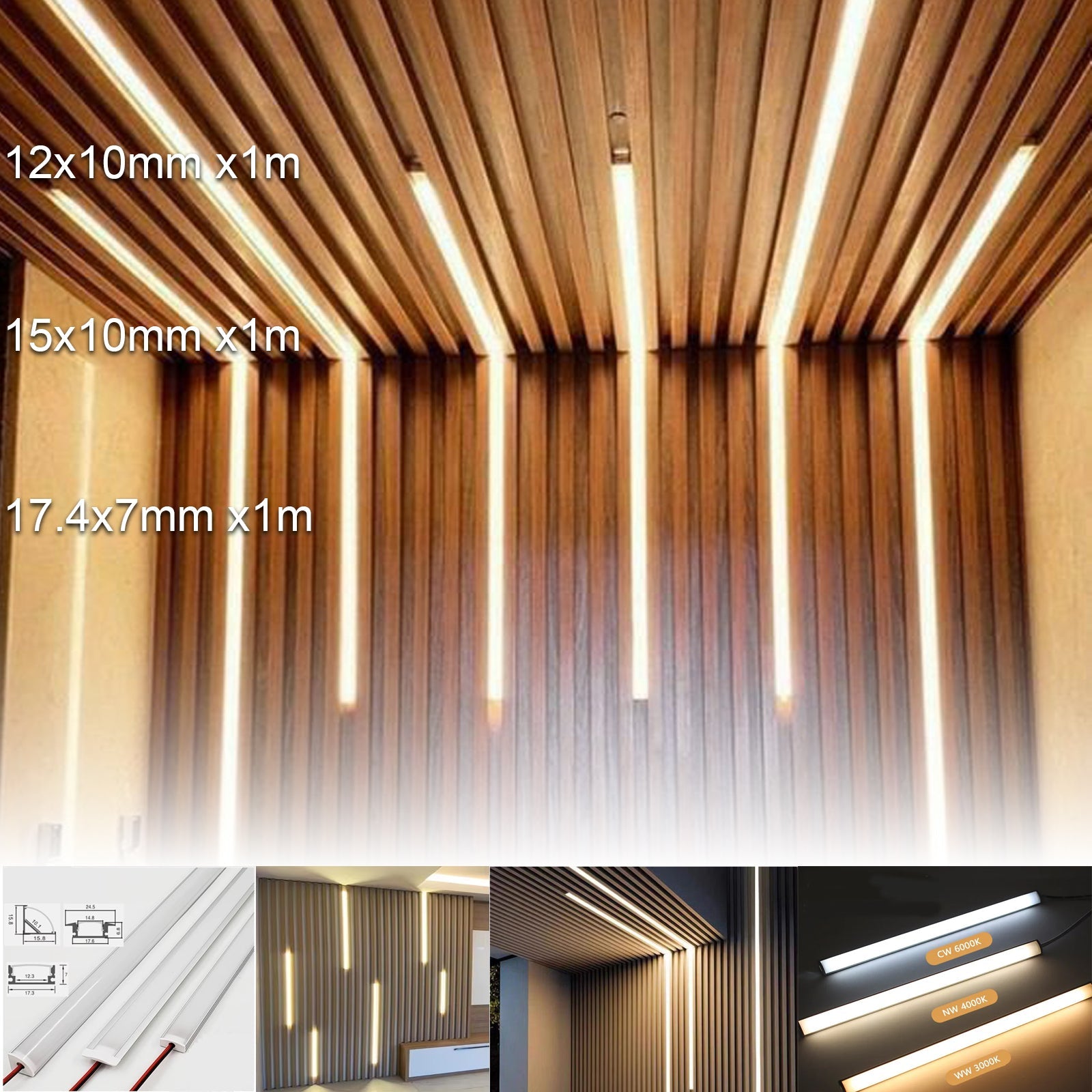 LED dekoratív világítás fali panelekhez