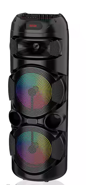 DUPLA 8 HÜVELYKES BLUETOOTH HANGSZÓRÓ VEZETÉK NÉLKÜLI MIKROFONNAL