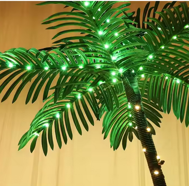 LED VILÁGÍTÁSÚ DEKORATÍV PÁLMAFA ÁLLVÁNNYAL 120CM/150CM/180CM