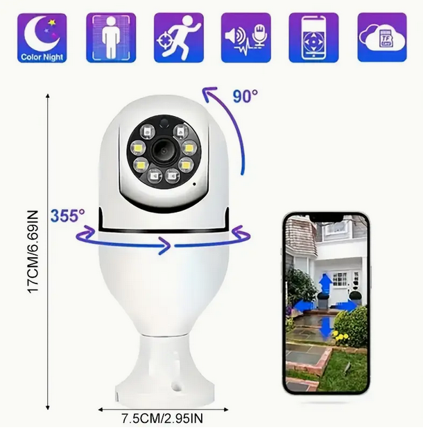 wifi panoráma kamera e27 g206