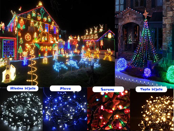 Karácsonyi LED-es fények és függőlámpák