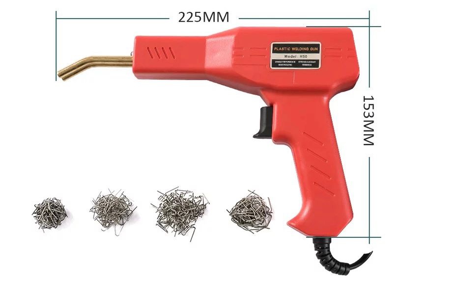 ELEKTROMOS MŰANYAG HEGESZTŐPISZTOLY TELJES FELSZERELÉSSEL, DOBOZBAN