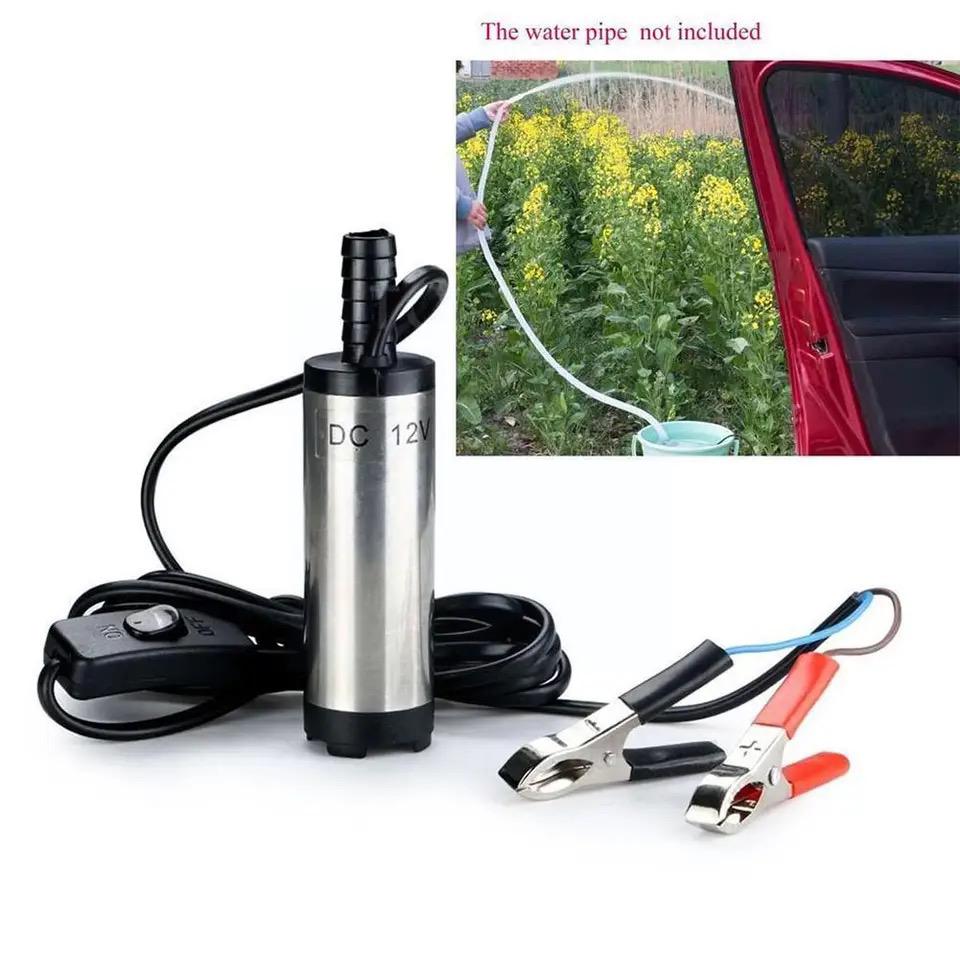 Rozsdamentes acél üzemanyag-áttöltő szivattyú 12V-os BE/KI gombbal