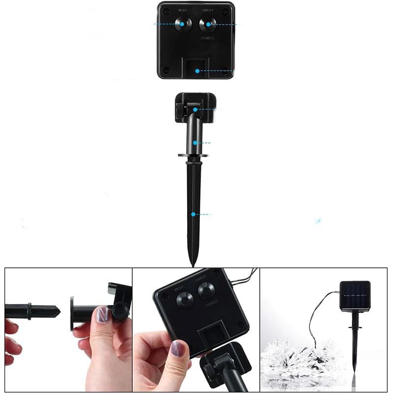 NAPELEMES KARÁCSONYI LÁMPÁK KÜLTÉRI HÓPEHELYHEZ 6M