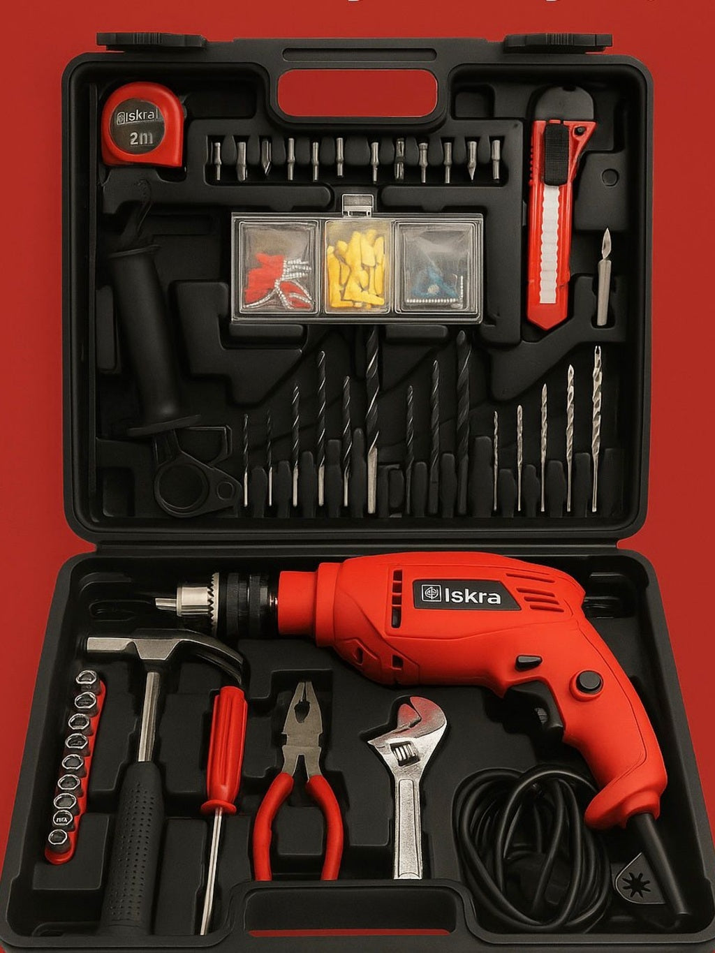 Iskra vibrációs fúrógép 500W-os szerszámmal