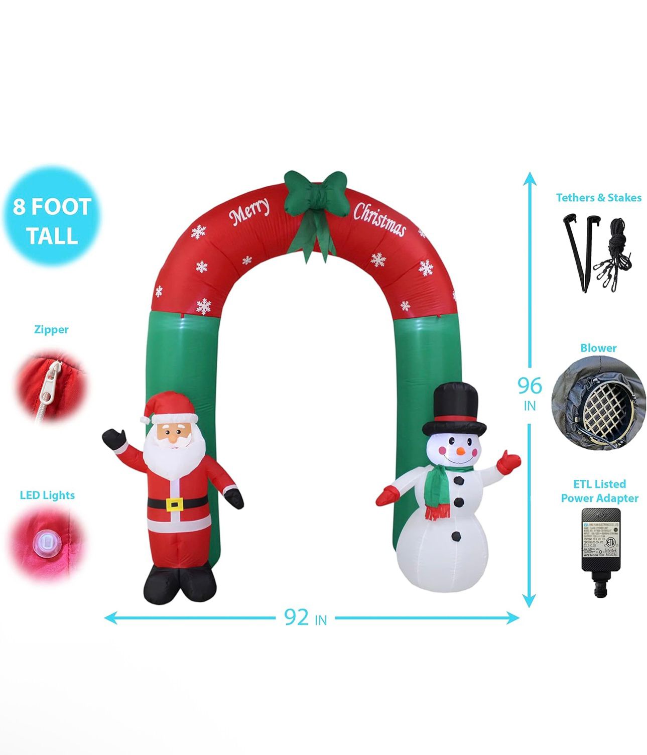 Felfújható karácsonyi folyosó - 240 cm