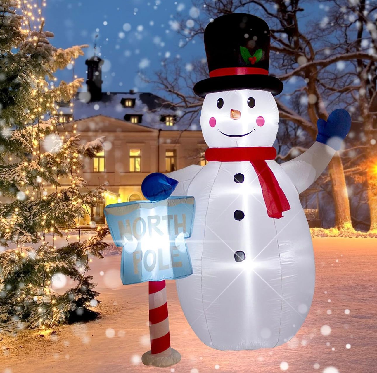 Nagy felfújható hóember - 240 cm