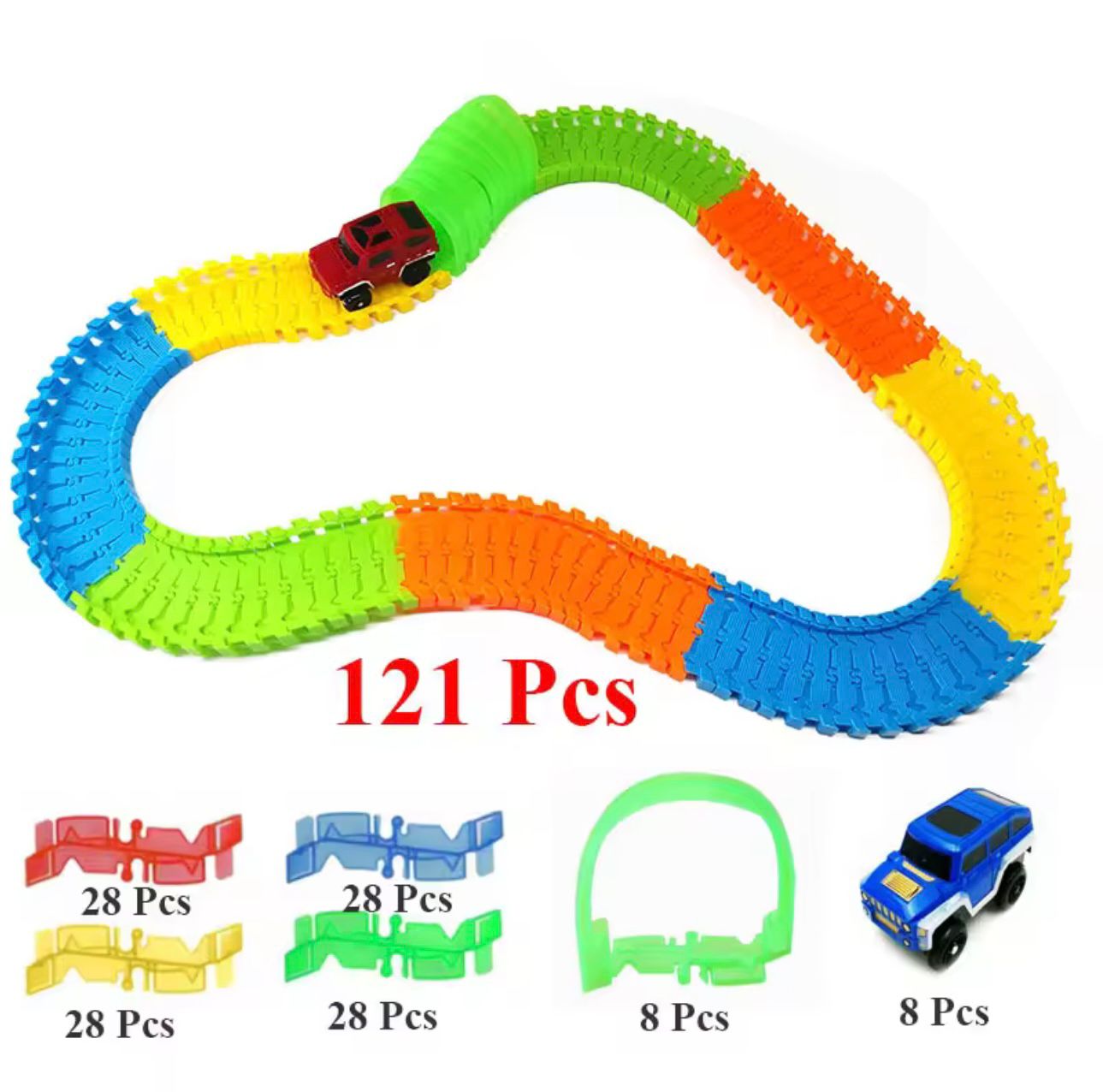 Világító versenypálya – 121 darab