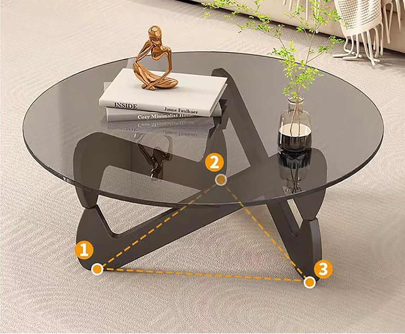 Aszimmetrikus dohányzóasztal