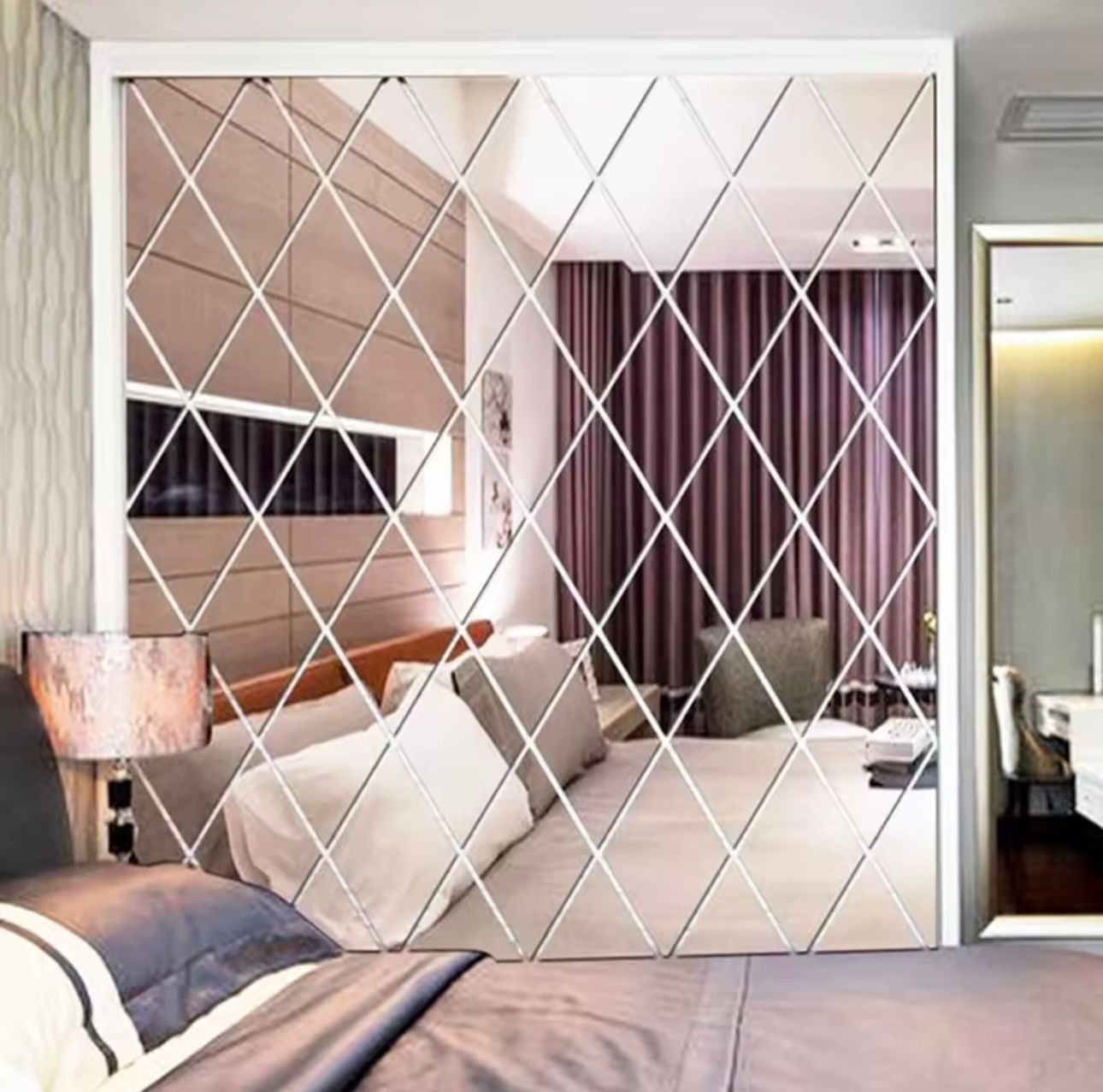 Dekoratív falitükör lapok