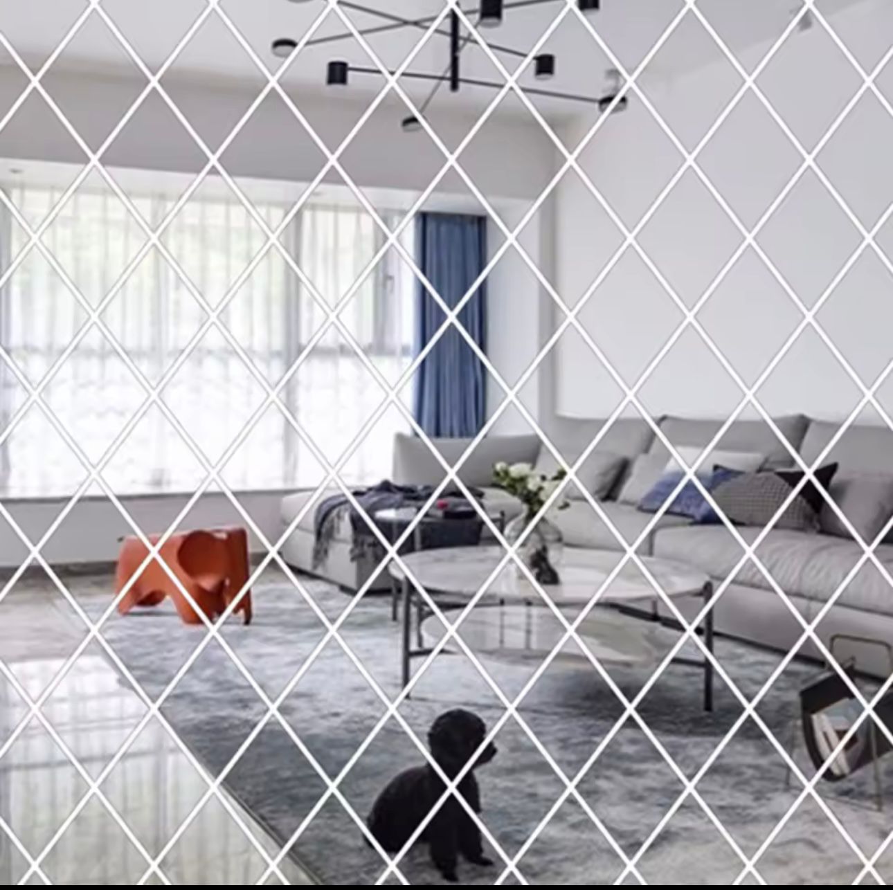 Dekoratív falitükör lapok