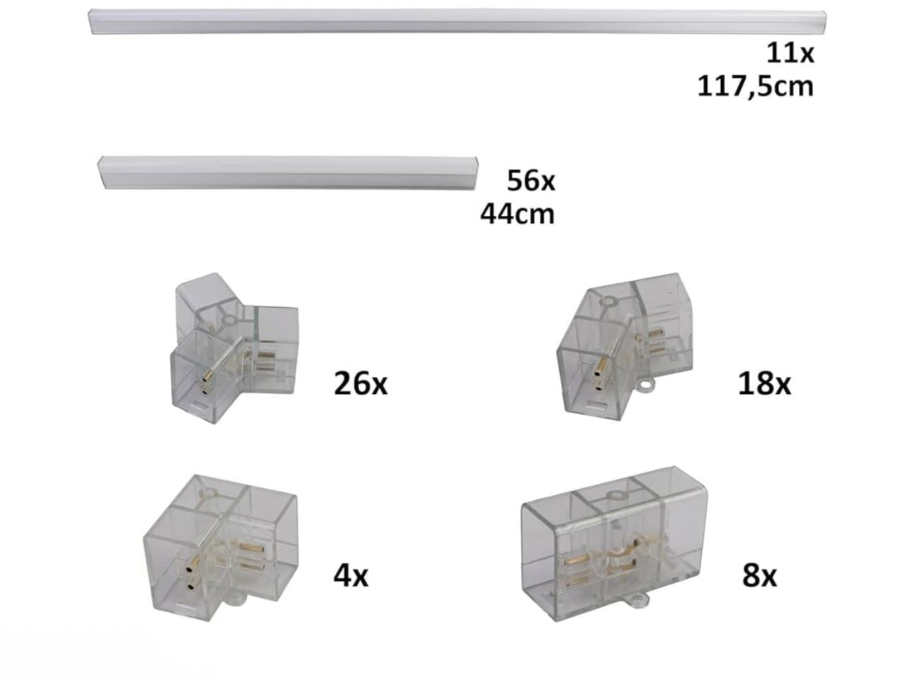 Hatszögletű LED háló 484x243 cm