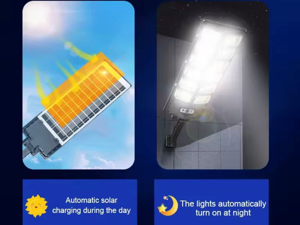 Napelemes LED lámpa távirányítóval