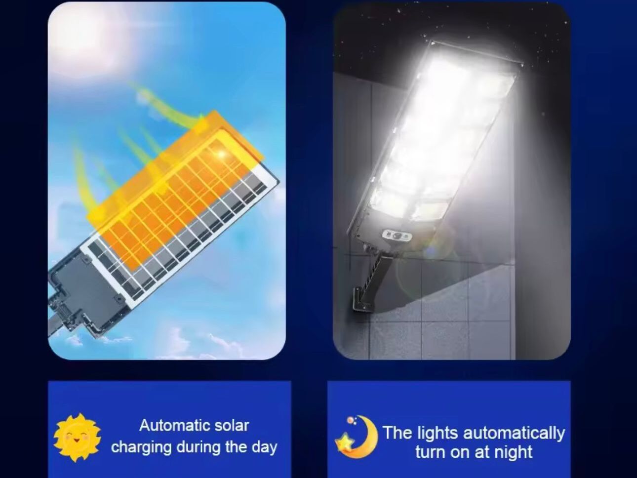 Napelemes LED lámpa távirányítóval