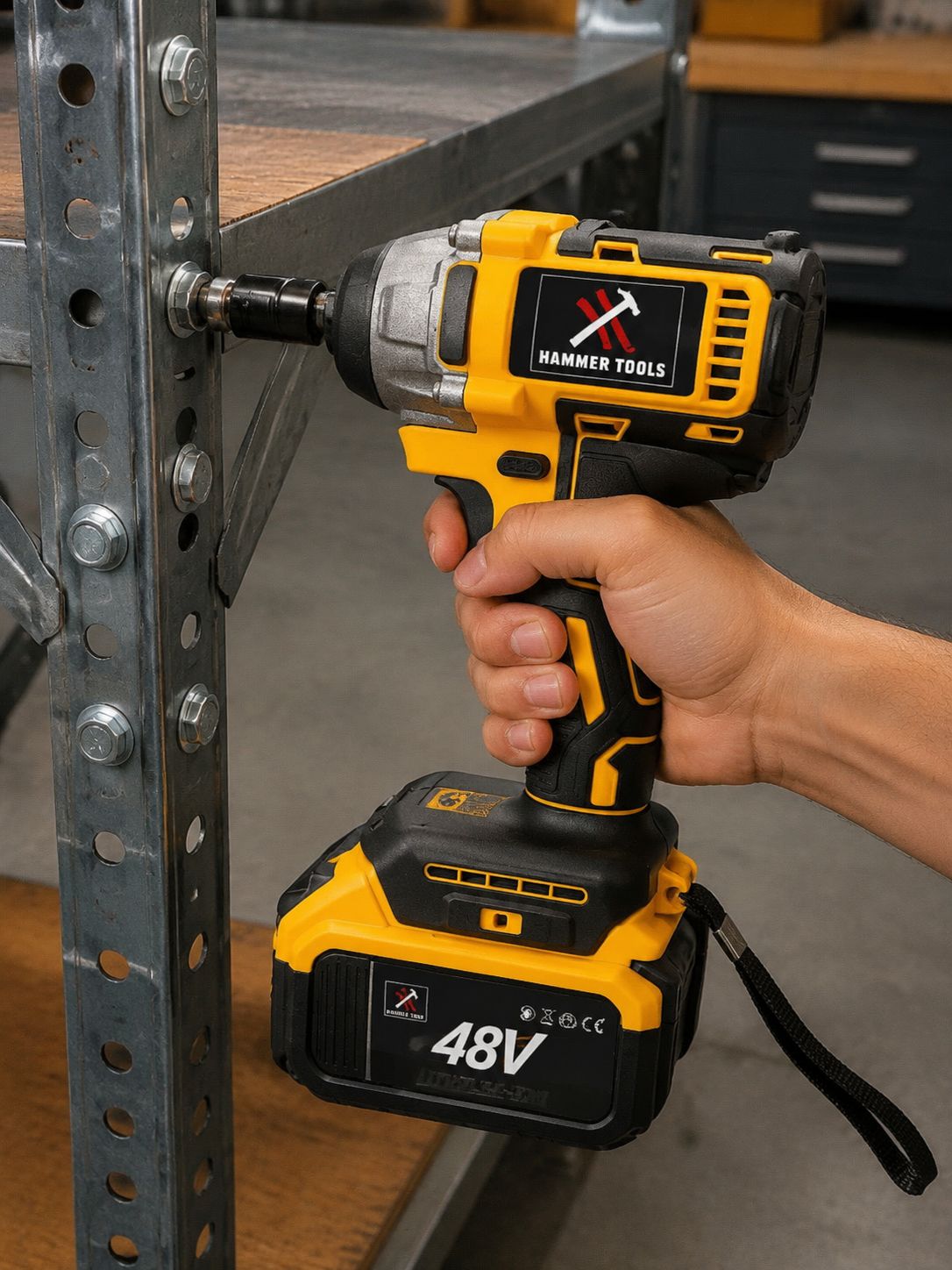 HAMMER TOOLS – 48V Akkus fúró és ütvecsavarozó, X2 akkumulátor