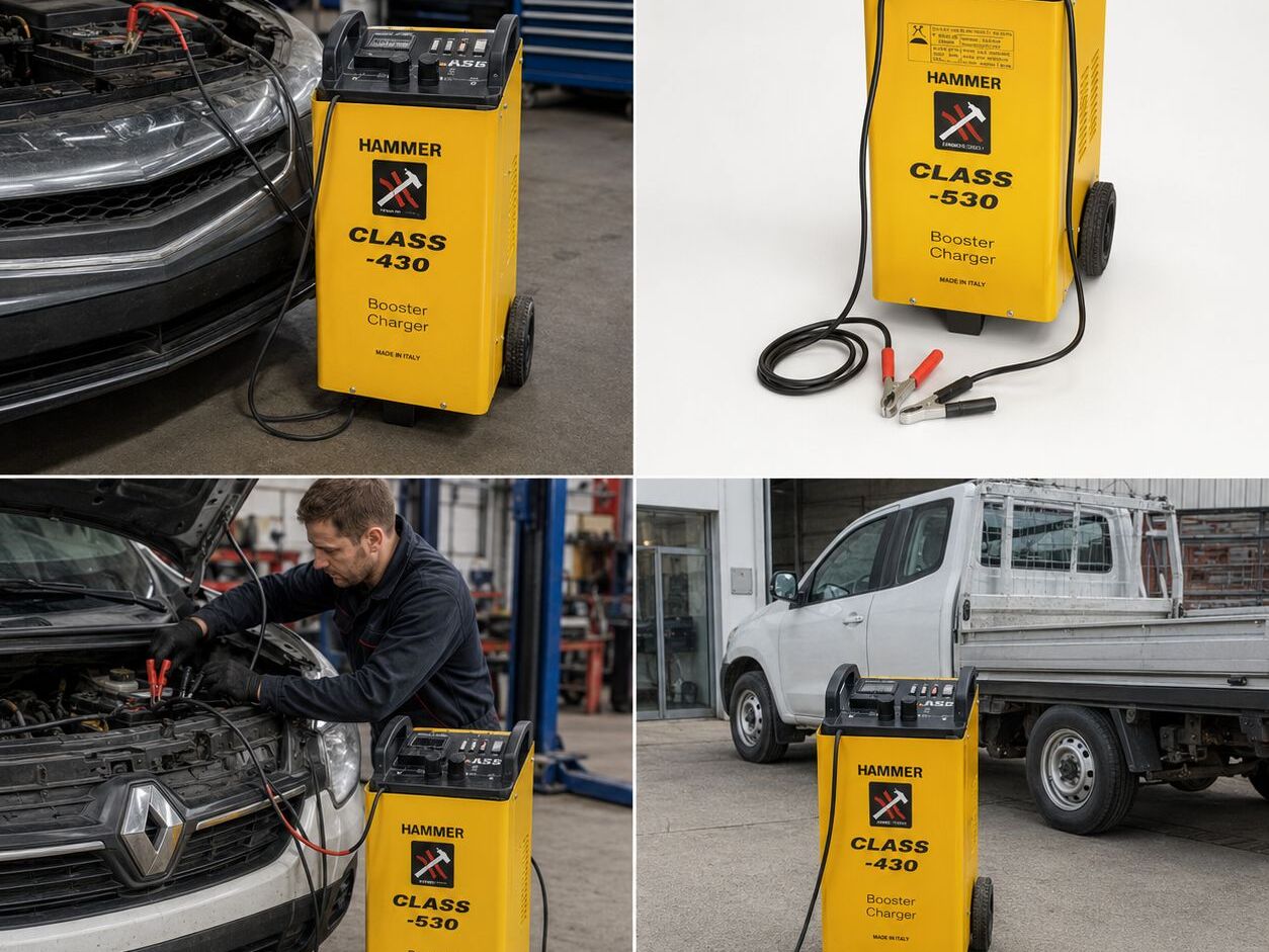 HAMMER TOOLS CLASS - Autótöltő és indító rásegítő 12V/24V