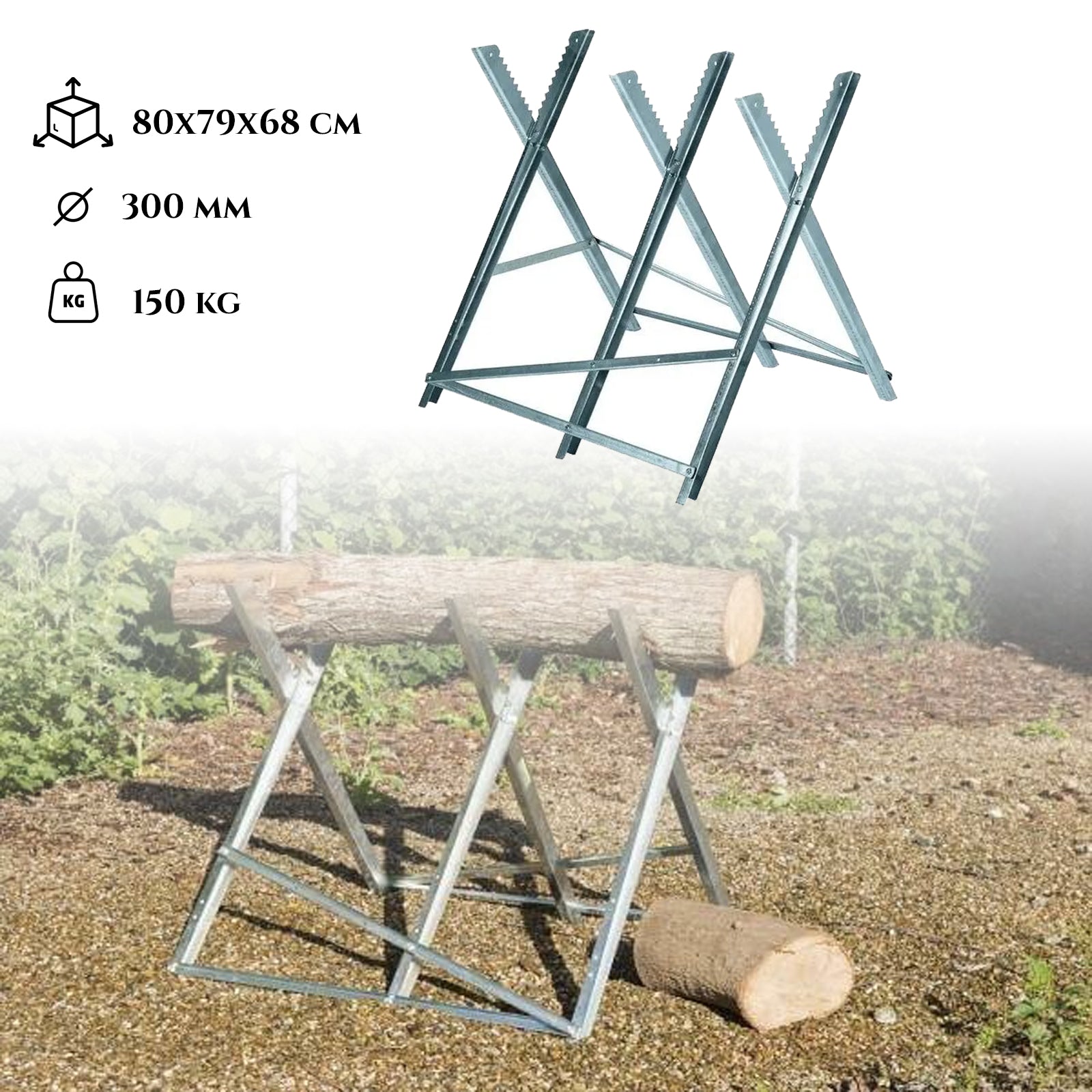 Fém fűrészbak - 150 kg