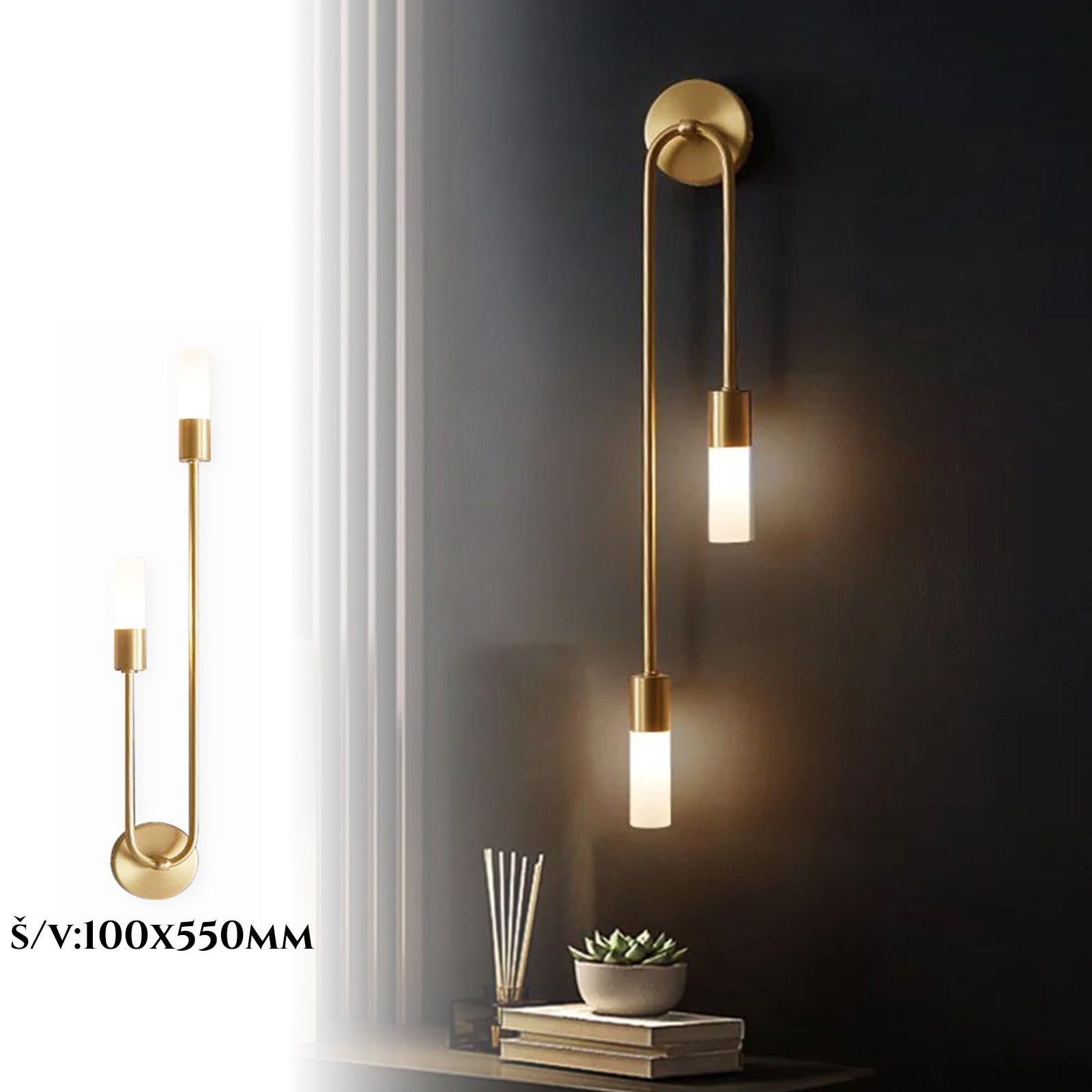 Fali lámpa Modern Duo - arany