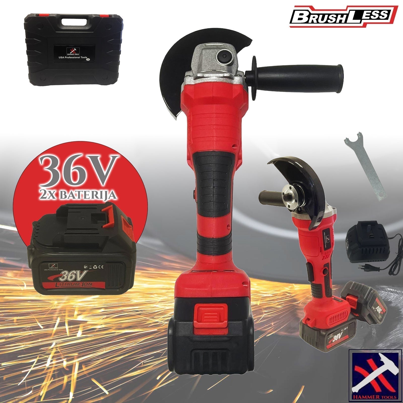 AKKUS CSISZOLÓ 2 AKKUMULÁTORRAL 36 V-OS KALAPÁCS SZERSZÁMOK