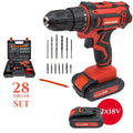 Akkus fúró-csavarozó 18V (28 darabos készlet) X2 akkumulátor