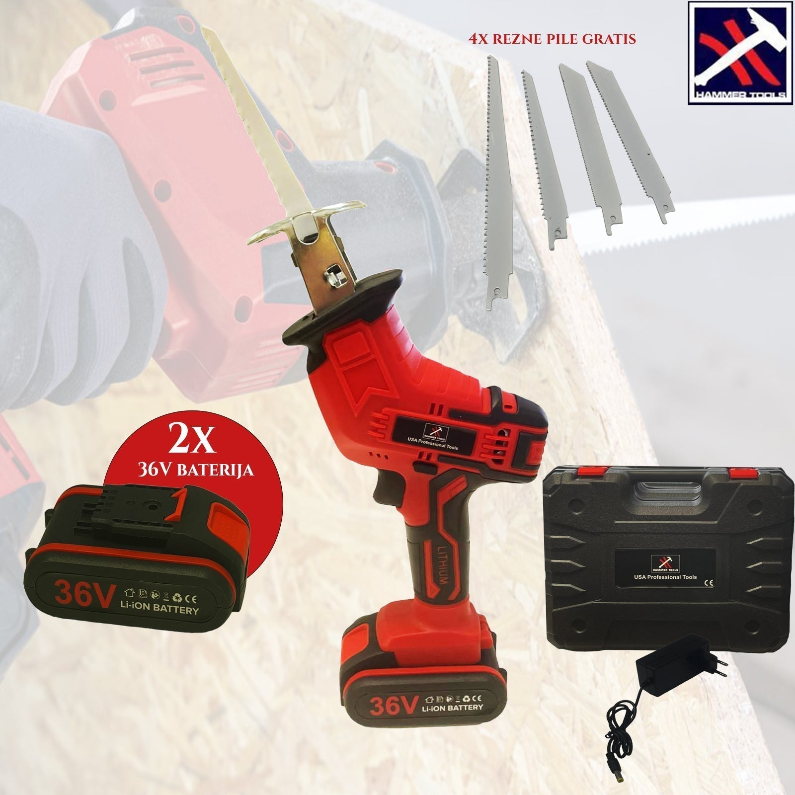 AKKUS FŰRÉSZ X2 AKKUMULÁTOROKKAL 4 INGYENES KALAPÁCSVÁLTÓ VÁGÓFŰRÉSZ
