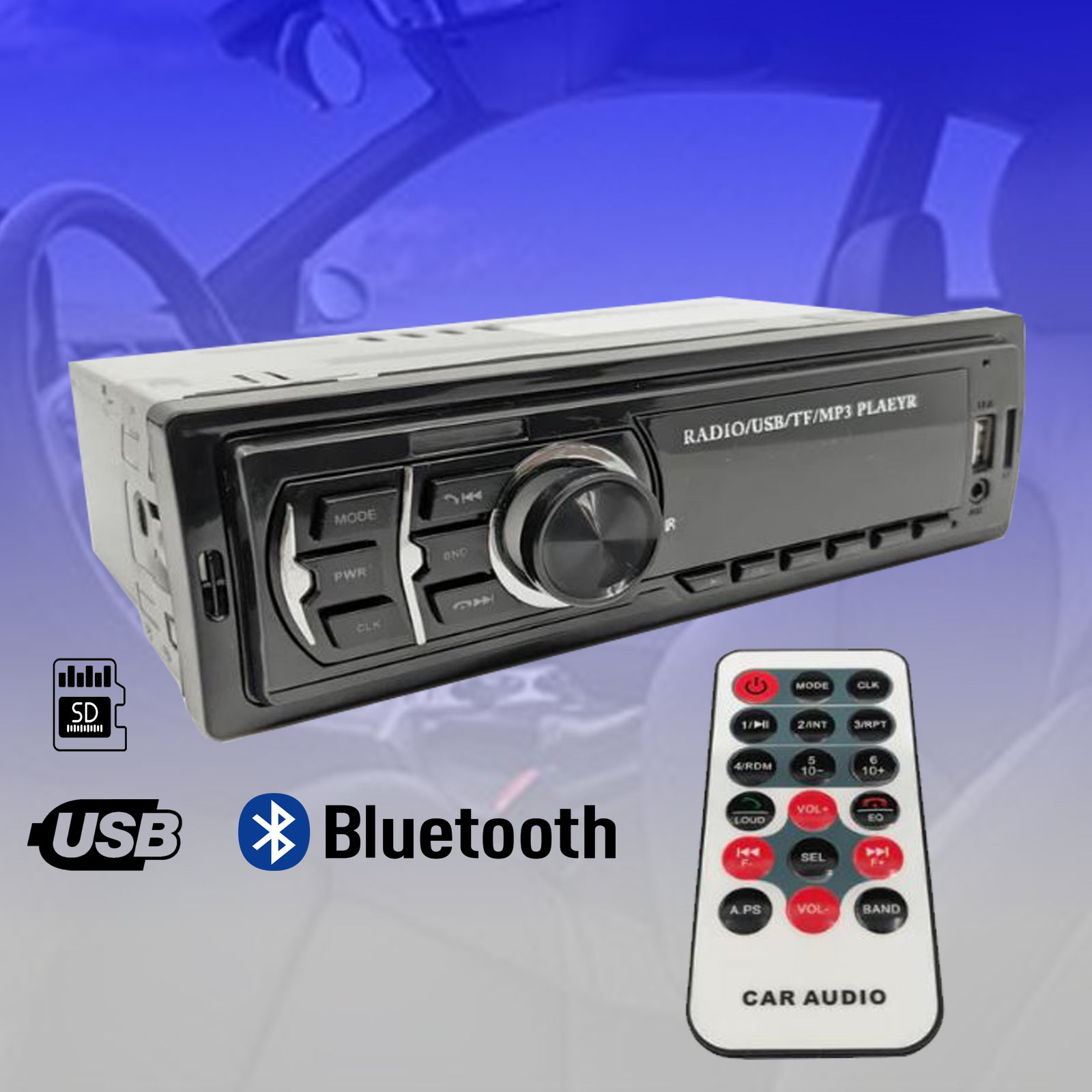 BLUETOOTH MP3 AUTÓRÁDIÓ TÁVIRÁNYÍTÓVAL