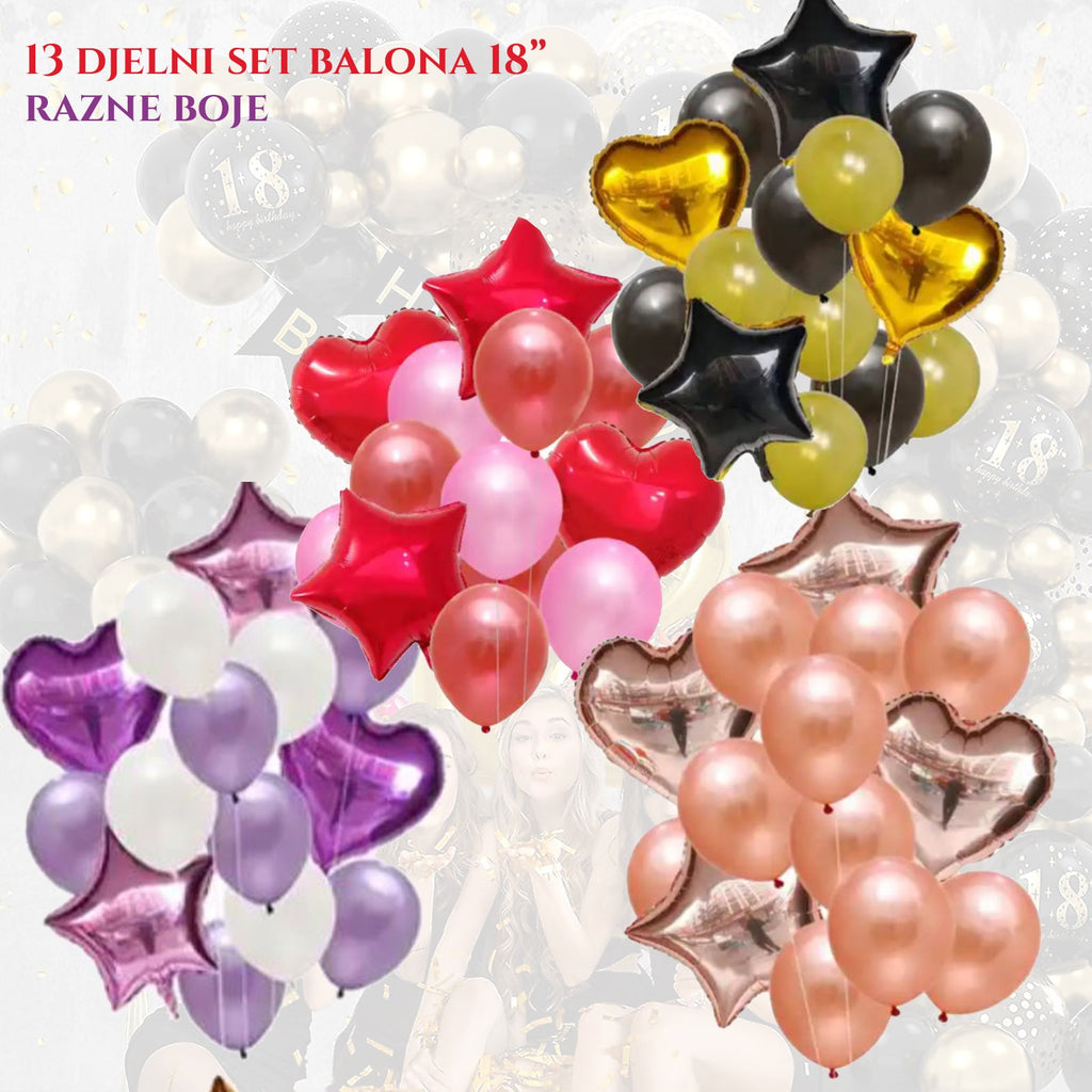 BULI LÉGGÖMBÖK - 13 darabos készlet 45 cm