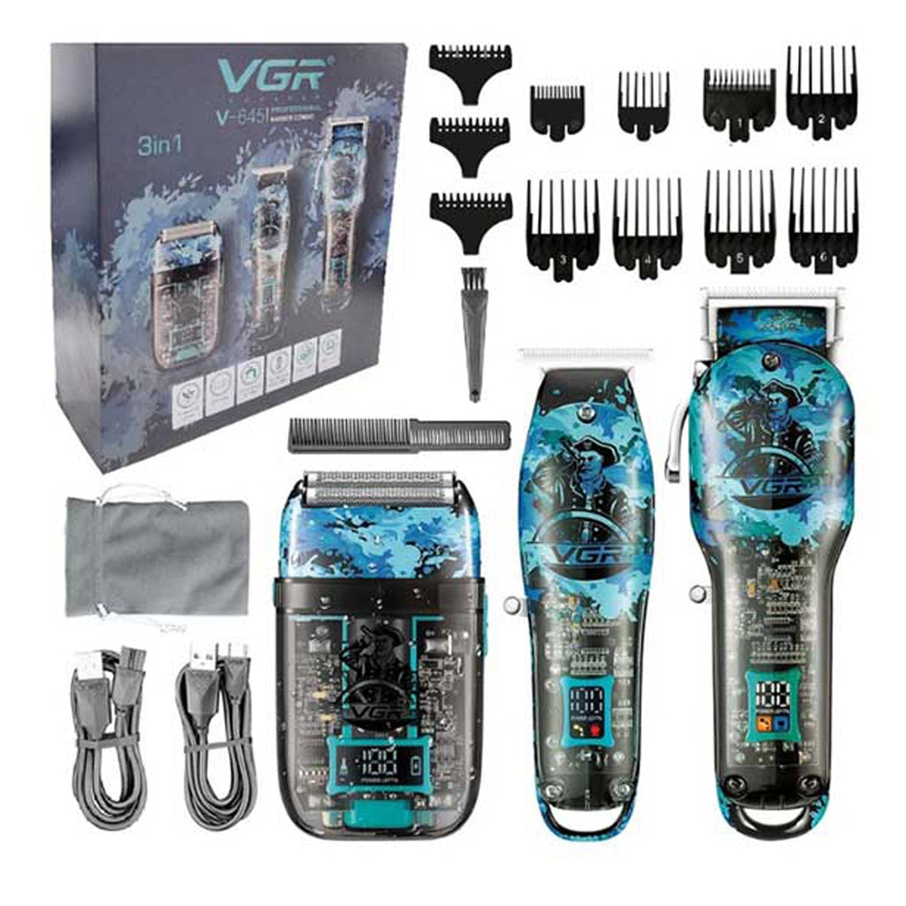 PROFESSZIONÁLIS BORBÉLYFELSZERELÉS HAJ- ÉS SZAKÁLLÉVEZÉSHEZ 3 RÉSZES KÉSZLET