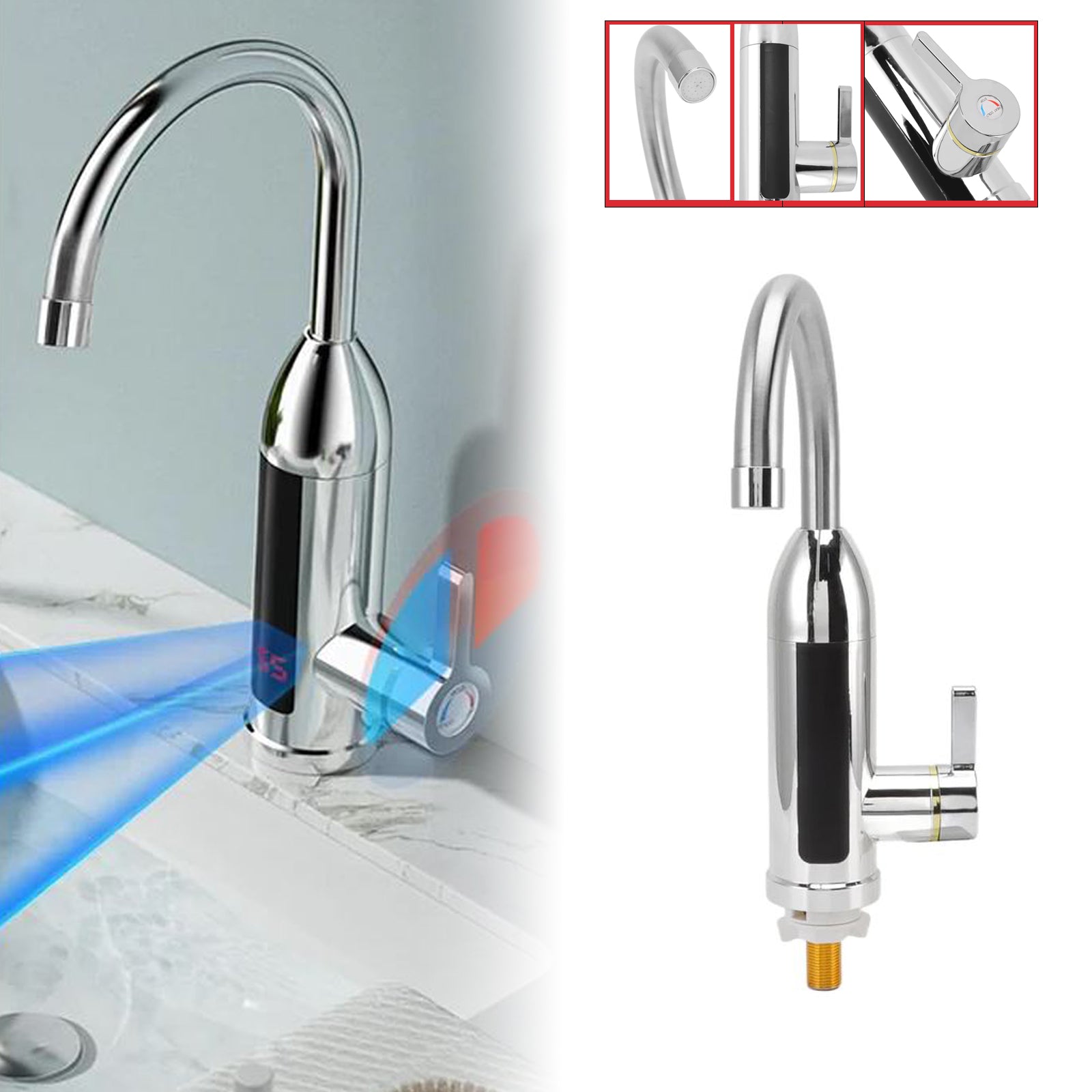 ELEKTROMOS VENTILÁTOR FŰTÉSSEL/ROZSDAMENTES ACÉL CSŐ MOSOGATÓHOZ