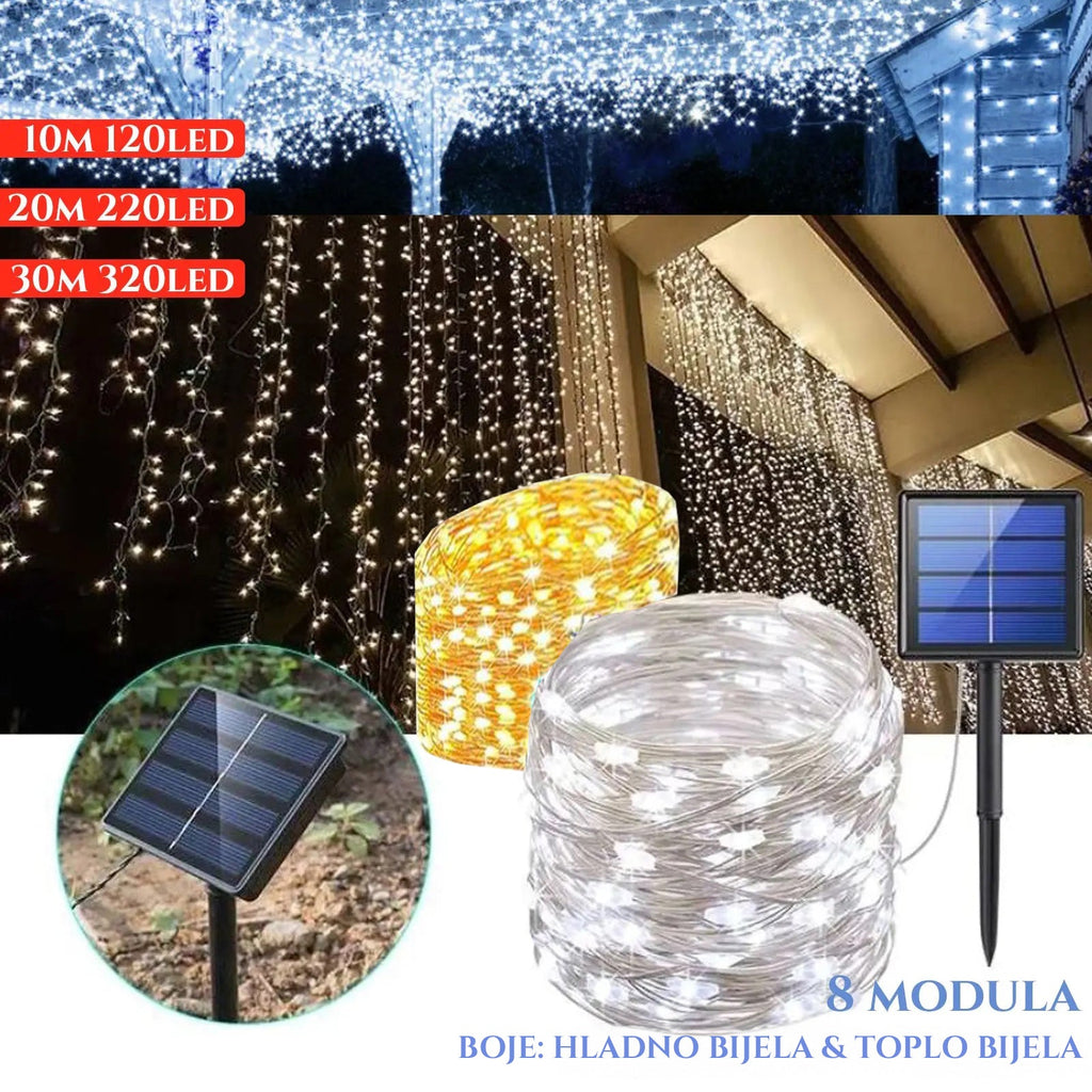 NAPELEMES, RUGALMAS KARÁCSONYI FÉNYEK 10M/20M/30M