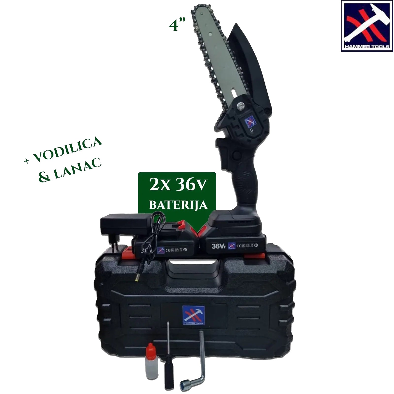 MINI AKKUMULÁTOROS FŰRÉSZ 4 HÜVELYKES 36 V-OS X2 AKKUMULÁTOROS KALAPÁCS SZERSZÁMOK