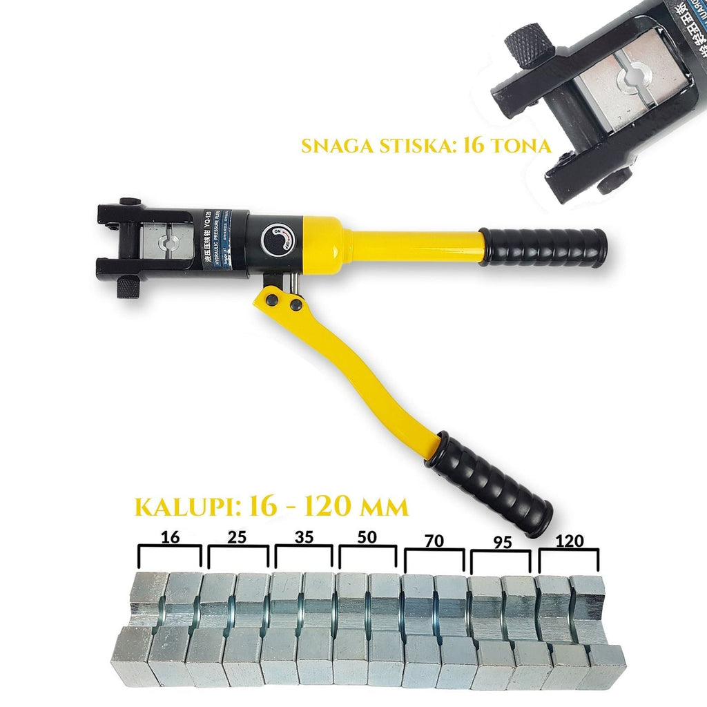 Hidraulikus krimpelőfogó 16 tonnás