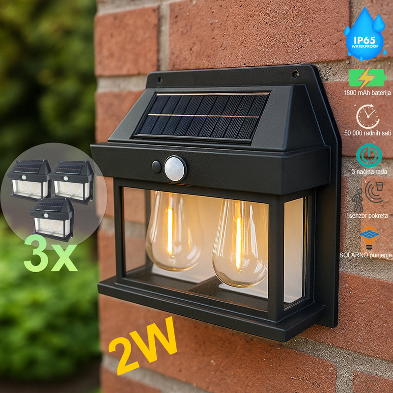 3 db N259 napelemes LED kerti lámpa