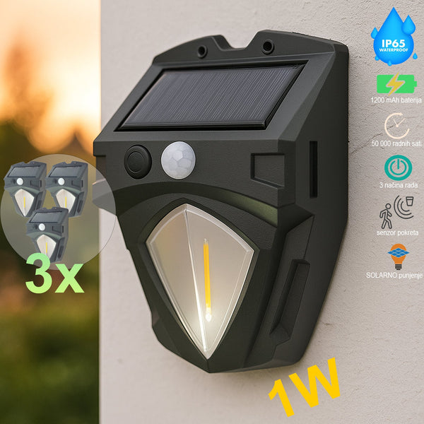 LED napelemes lámpa n260 3 darab